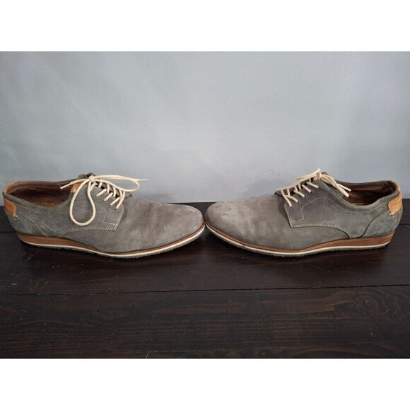 Johnston & Murphy Mens Ashby Gray Nubuck Lace-up Plain Toe/Pre-owned, Sz. 11M EU - Picture 4 of 8